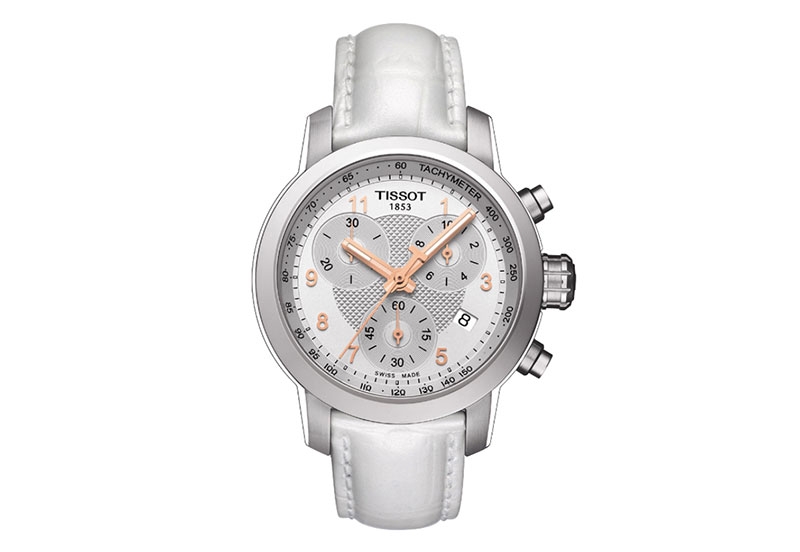 Tissot Uhrenarmband T0552171603201 weiß Leder