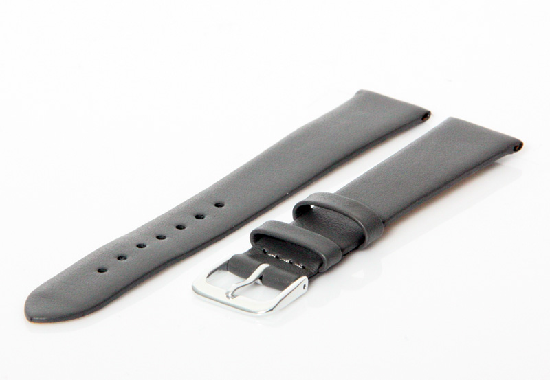 Uhrenarmband 18mm Grau nahtloses Leder
