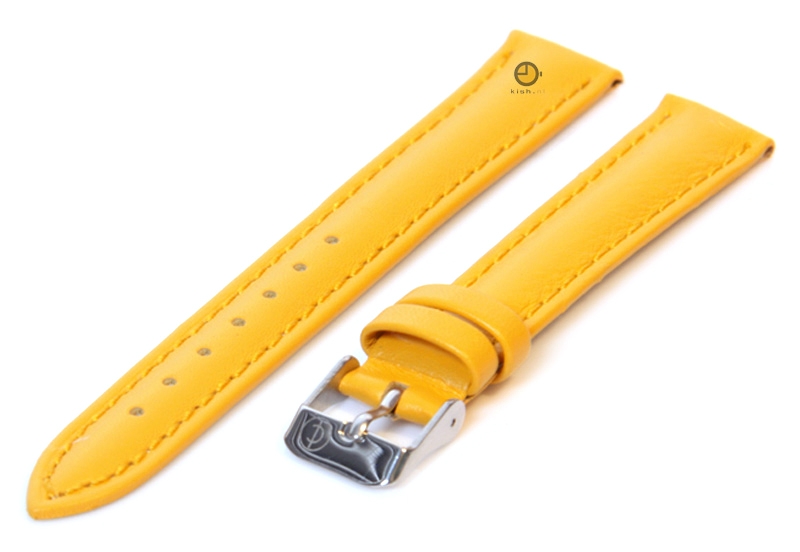 Uhrenarmband 12mm Gelb Kalbsleder
