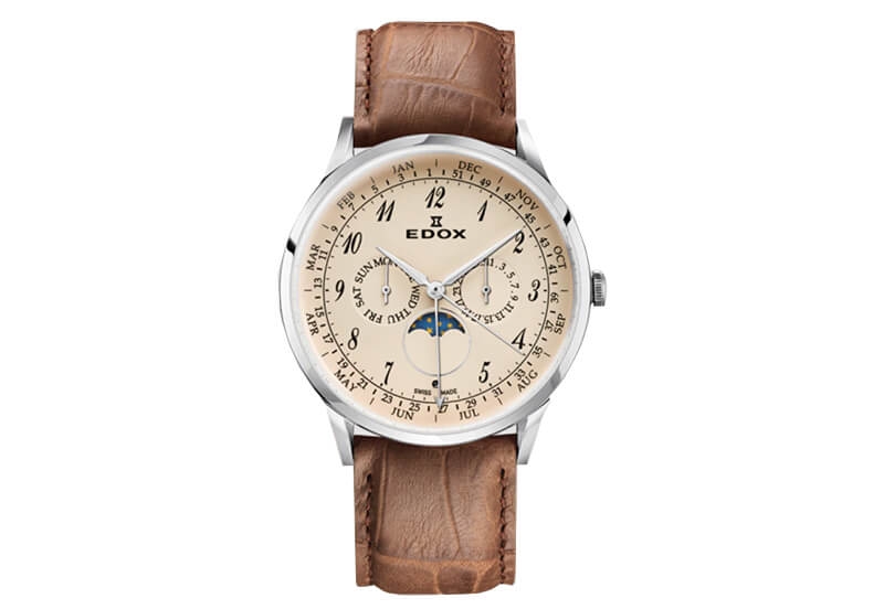 Edox Les Vauberts 40101 Uhrenarmband Schwarz