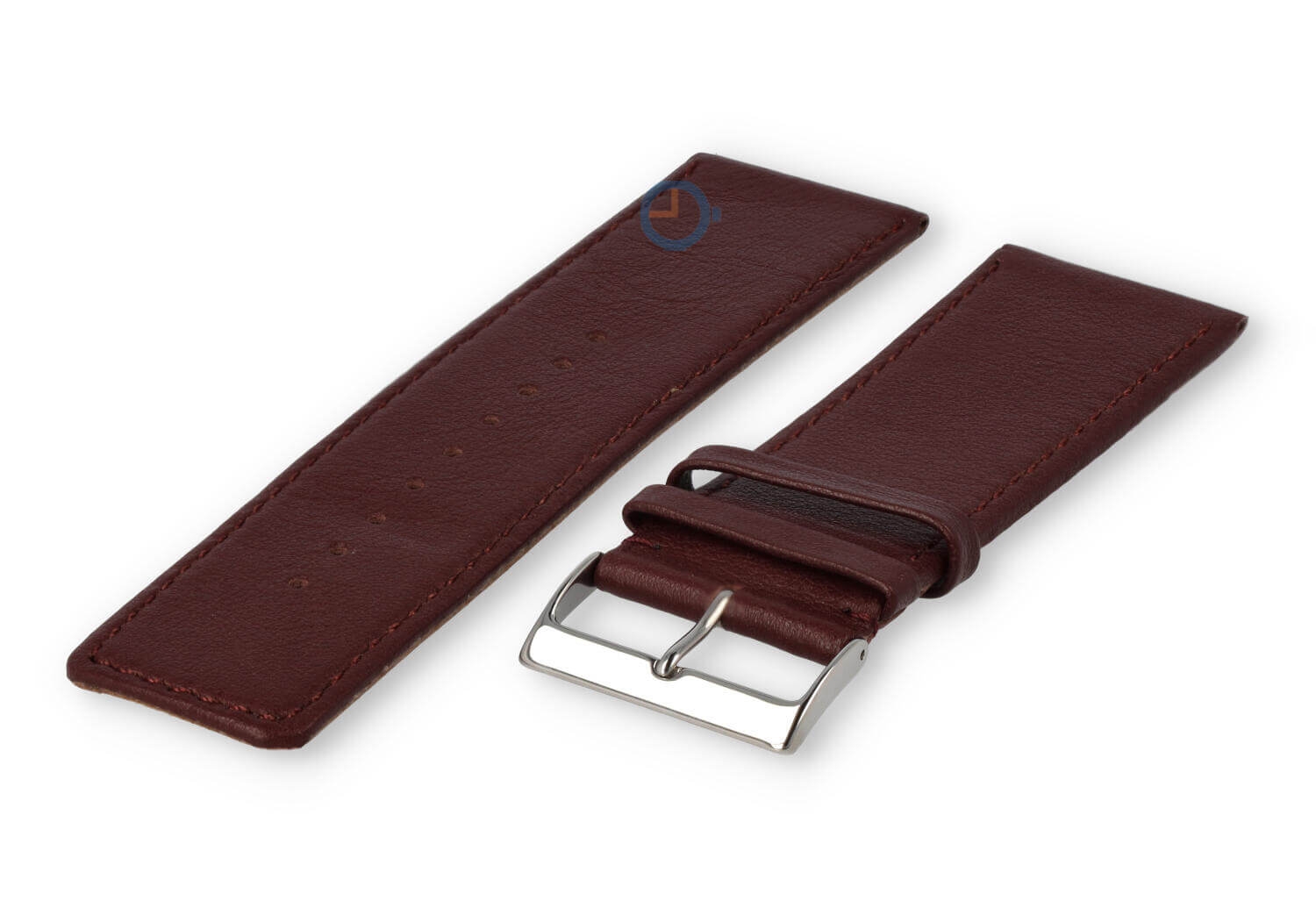 30mm Uhrenarmband glatt Leder - bordeaux