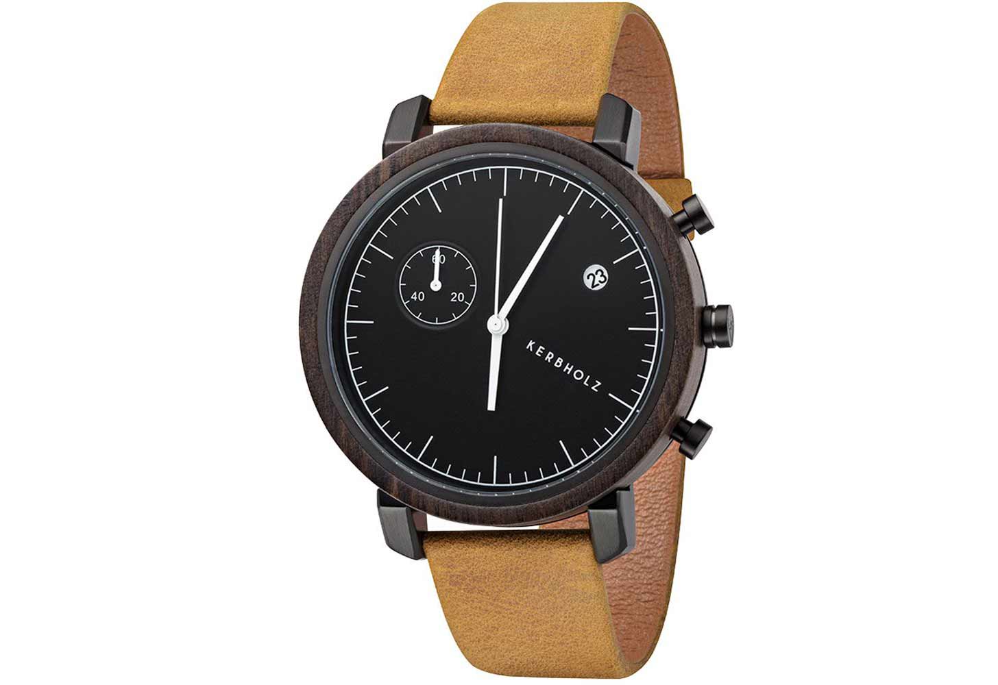 Kerbholz Uhrenarmband Franz Sandalwood Mustard