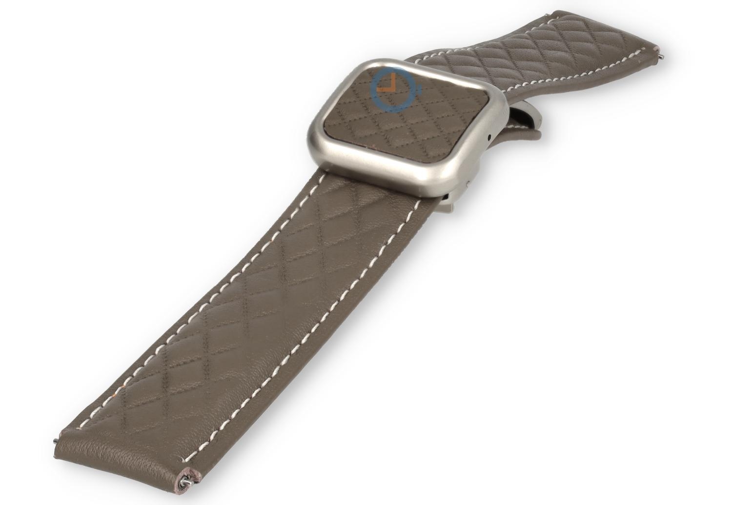 Luxus Magnet Uhrenarmband - 20mm Leder - taupe