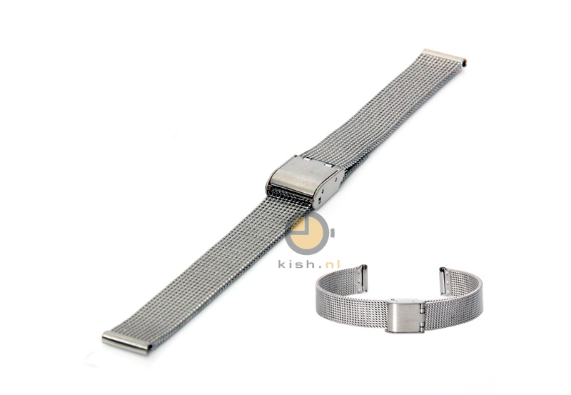 Uhrenarmband 12mm Silber Mailänder Stahl