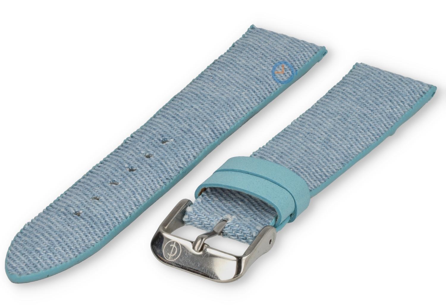 20mm jeans Uhrenarmband - lightblue
