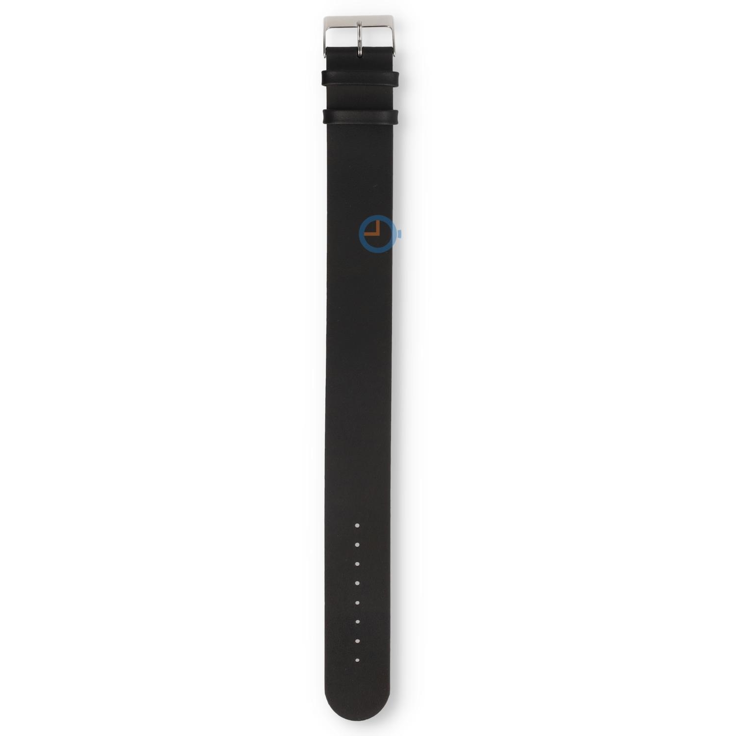 One-piece Leder Uhrenarmband - 22mm - schwarz