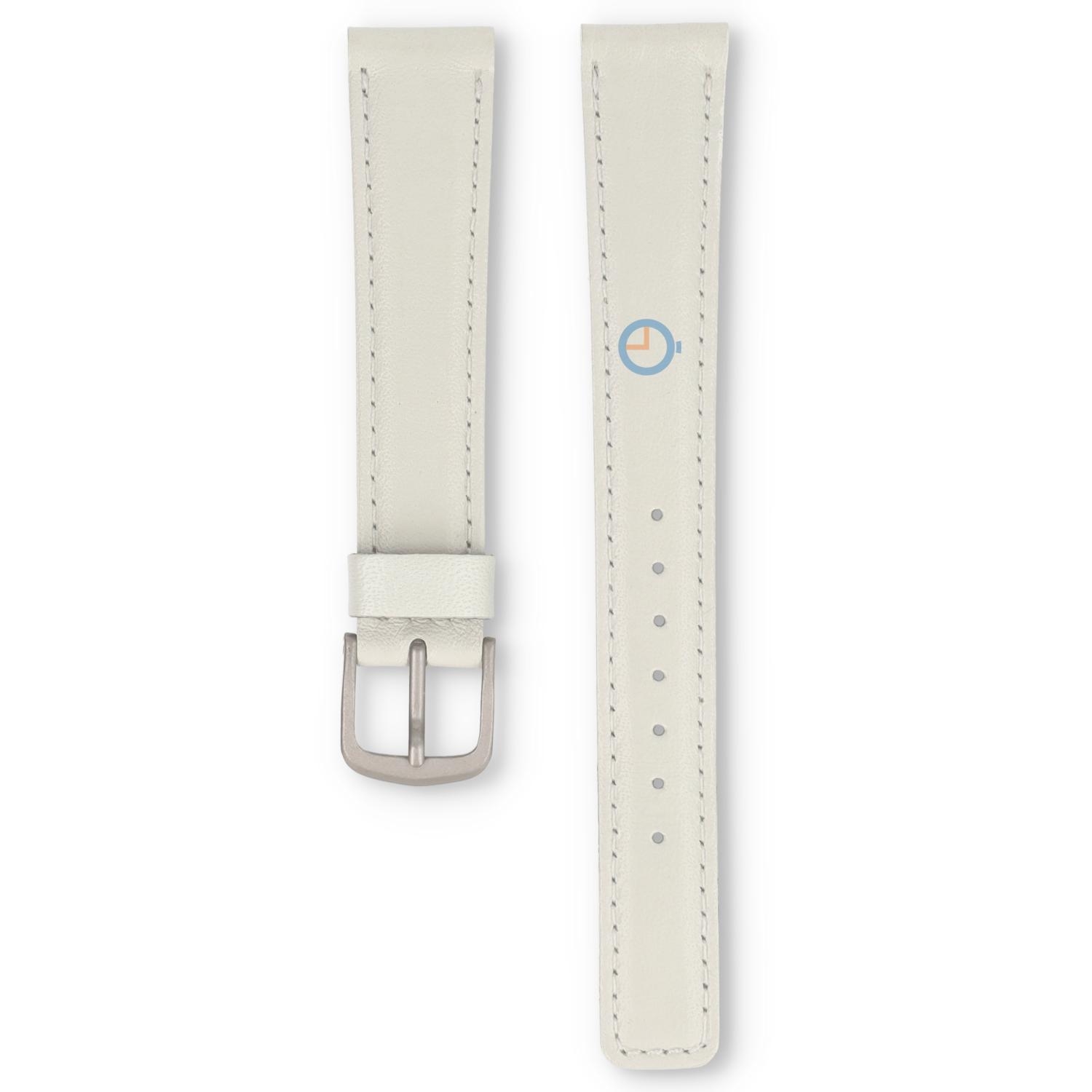 Universal 16mm weißes Leder Uhrenarmband - Pulsar