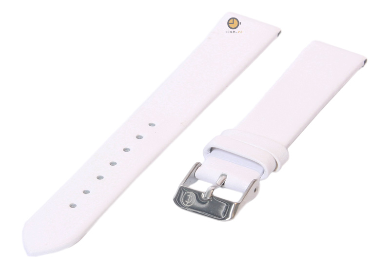 Uhrenarmband 16mm Weiß nahtloses Leder