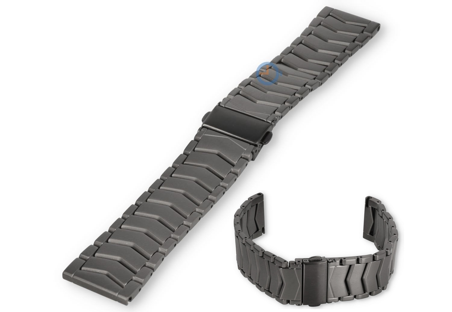 22mm V-link Uhrenarmband - grau Stahl