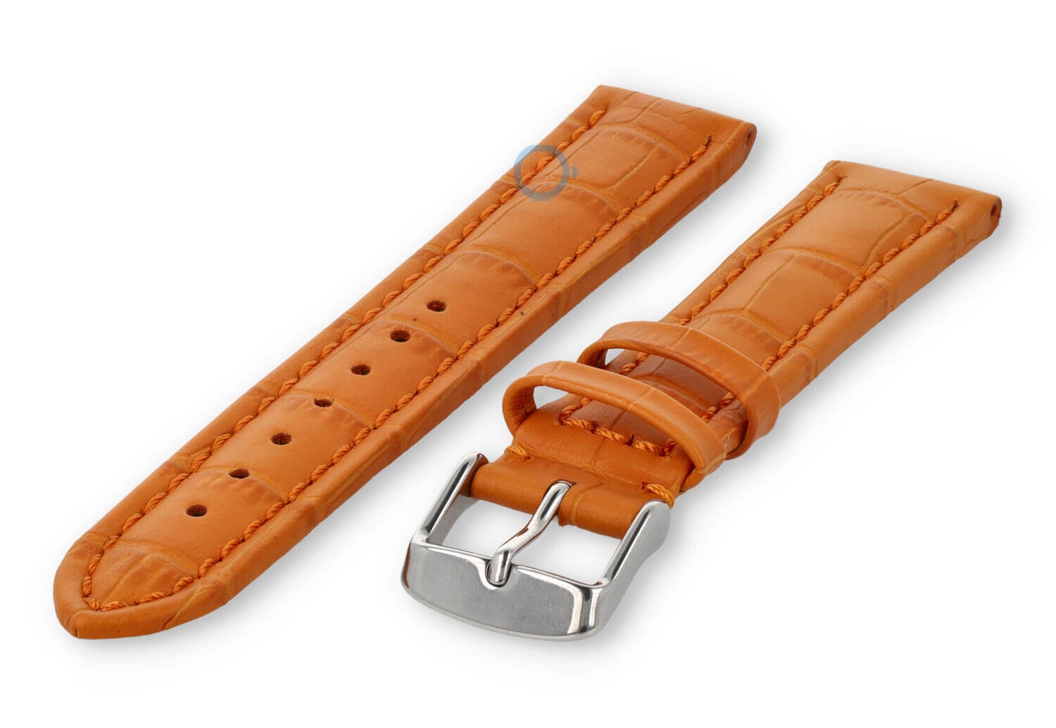Starkes Uhrenarmband aus Kalbsleder - 18mm - Orange