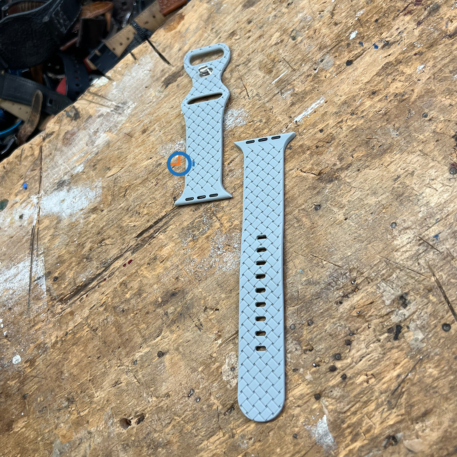 Silikon vlechtbandje - Apple Watch 41mm - grau
