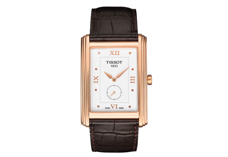 Tissot Uhrenarmband T9115357601800 braun Leder