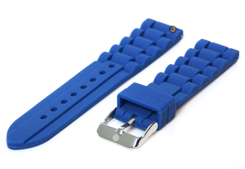 Silikon Uhrenarmband 20mm Blau