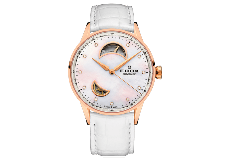 Edox Les Vauberts 85019 Uhrenarmband Grau