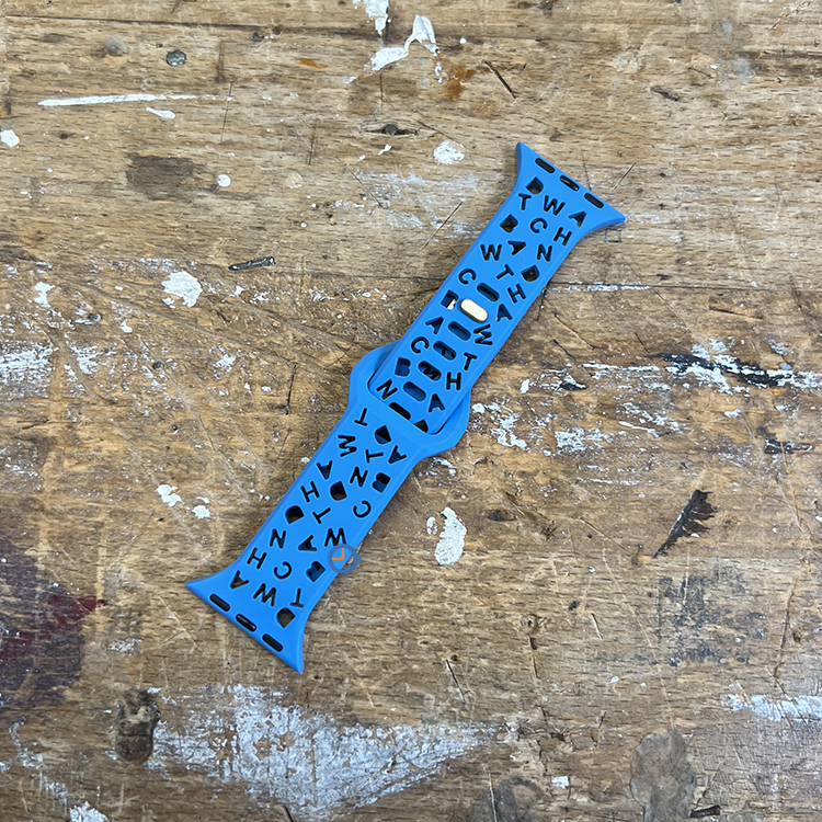 Letter silikon armband - Apple Watch 41mm - blau