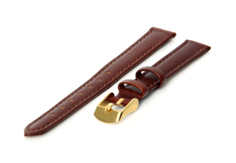 Uhrenarmband 11mm Dunkelbraun Kalbsleder