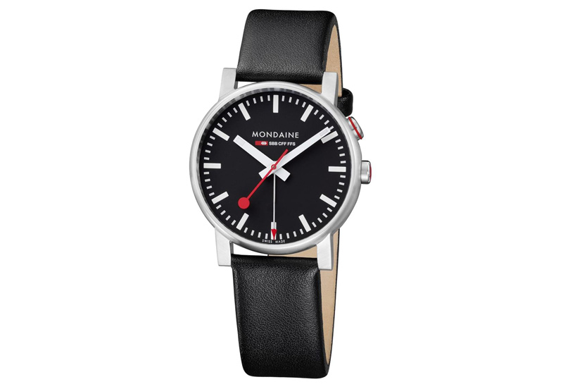 Mondaine 20mm Uhrenarmband Schwarz matt