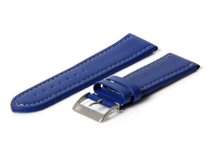 Uhrenarmband 24mm Blau wasserfestes Leder