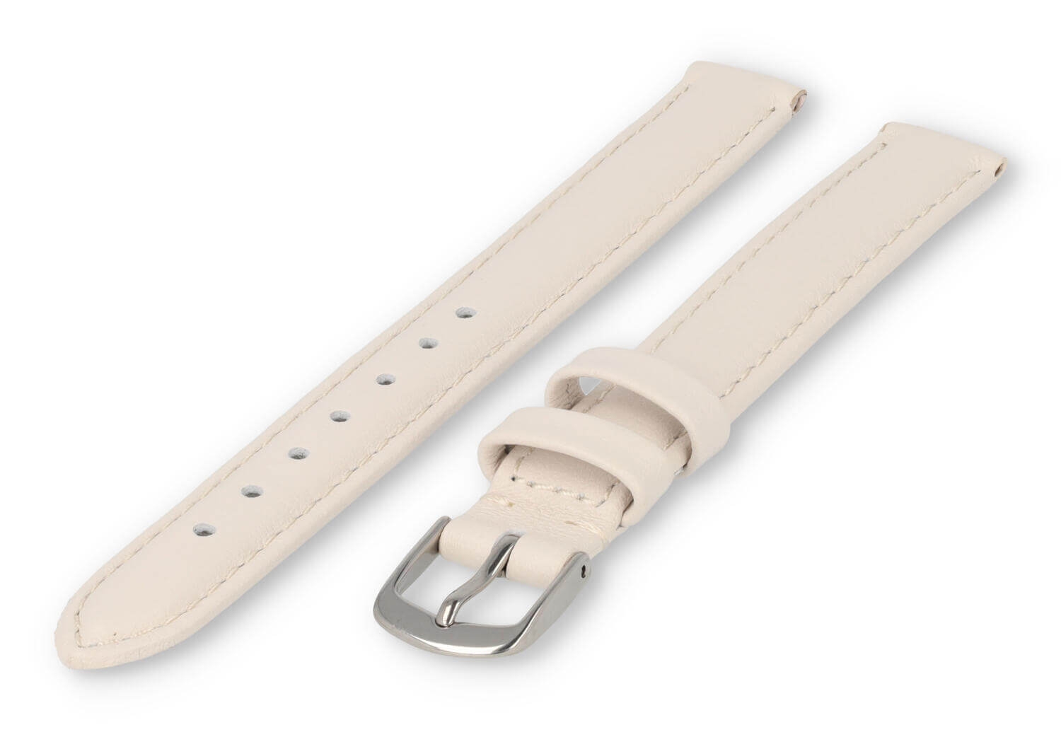 XL glatt Lederband - 12mm - creme