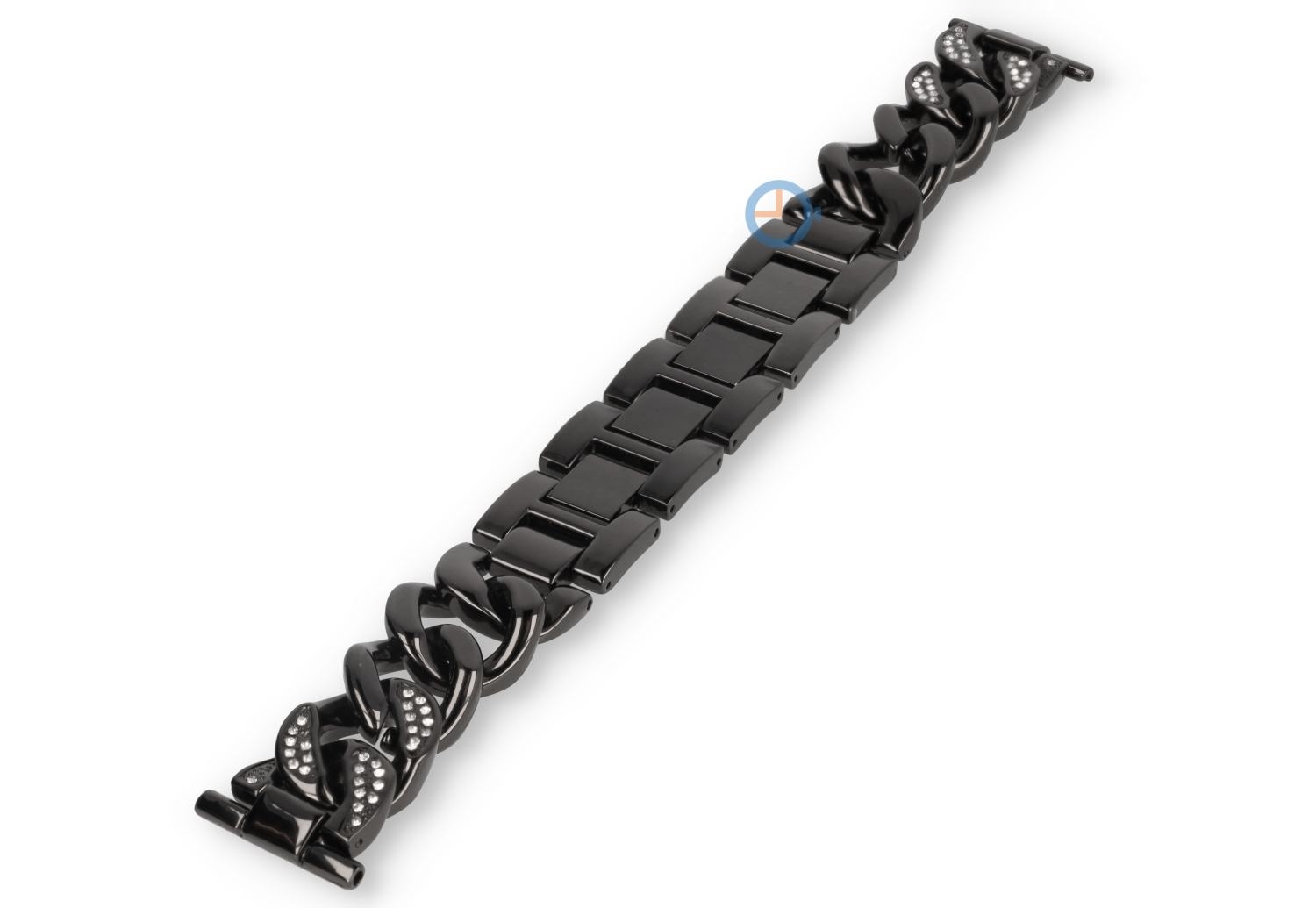 22mm DKNY-Stahl Band mit geflochtenten Gliedern - schwarz