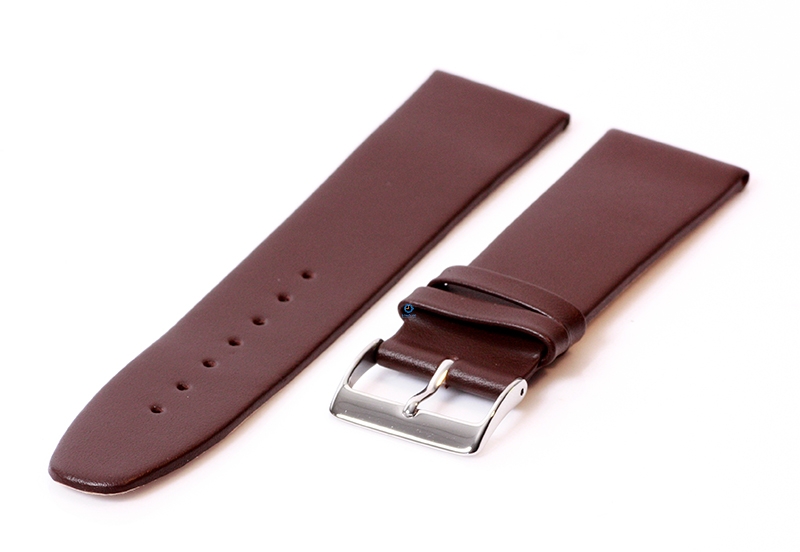 Nahtloses Uhrenarmband 28mm Nappaleder - braun