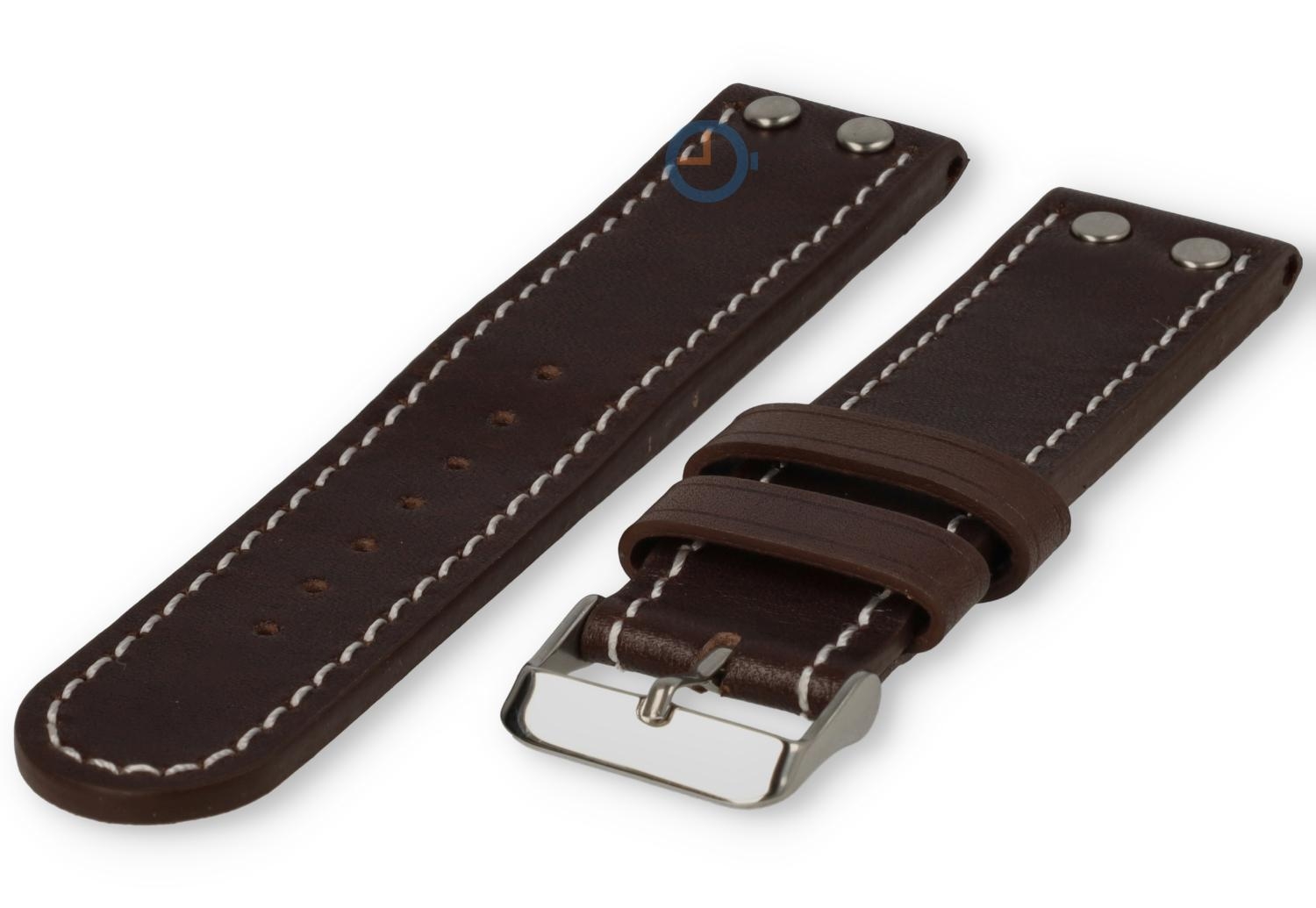 Flieger Uhrenarmband 20mm kastanienbraunes Leder