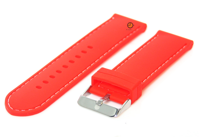 Roter Uhrenarmband 24mm Silikon