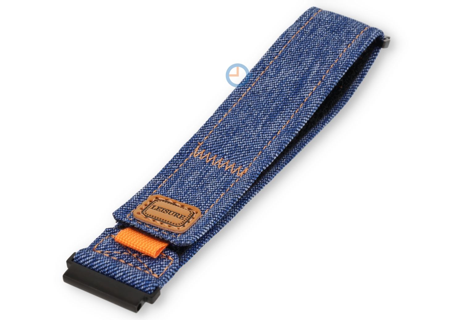 Blaues Jeansstoff Uhrenarmband - 22mm - Klettverschluss