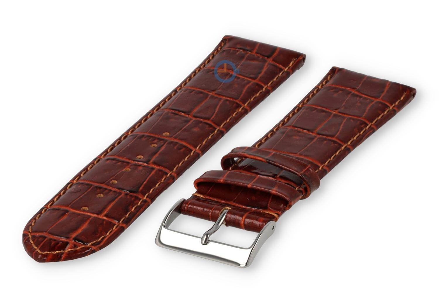 XL Uhrenarmband aus Kalbsleder - 26mm - rostbraun