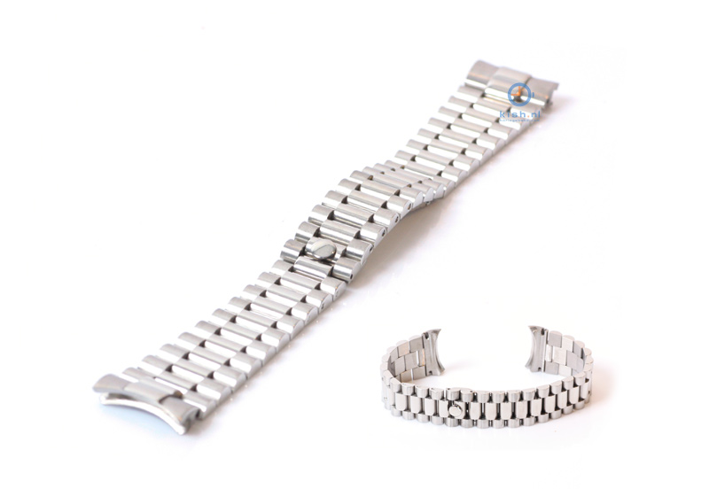Rolex style Uhrenarmband 20mm Edelstahl silber