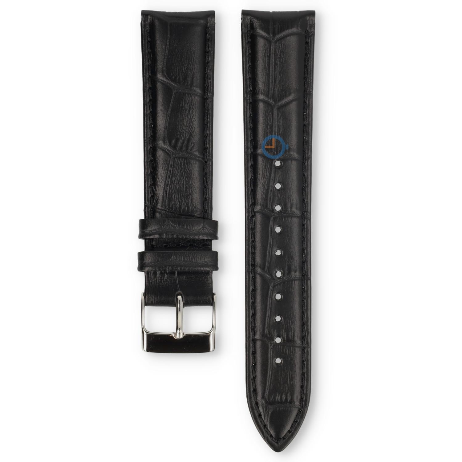 Universal 20mm schwarzes Leder Uhrenarmband - Pulsar