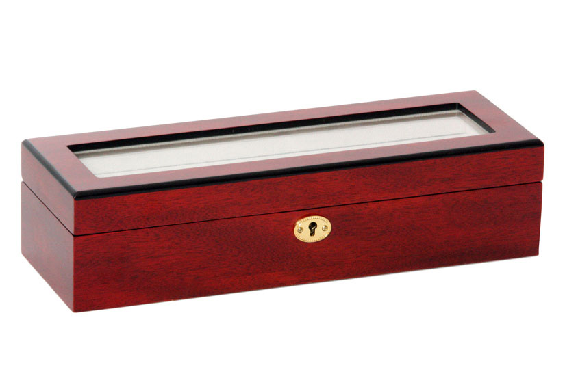 Uhrenbox 6 StrÃ¼ck bordeaux matt