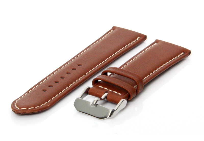 Uhrenarmband 24mm Braun umweltfreundliches Rindsleder