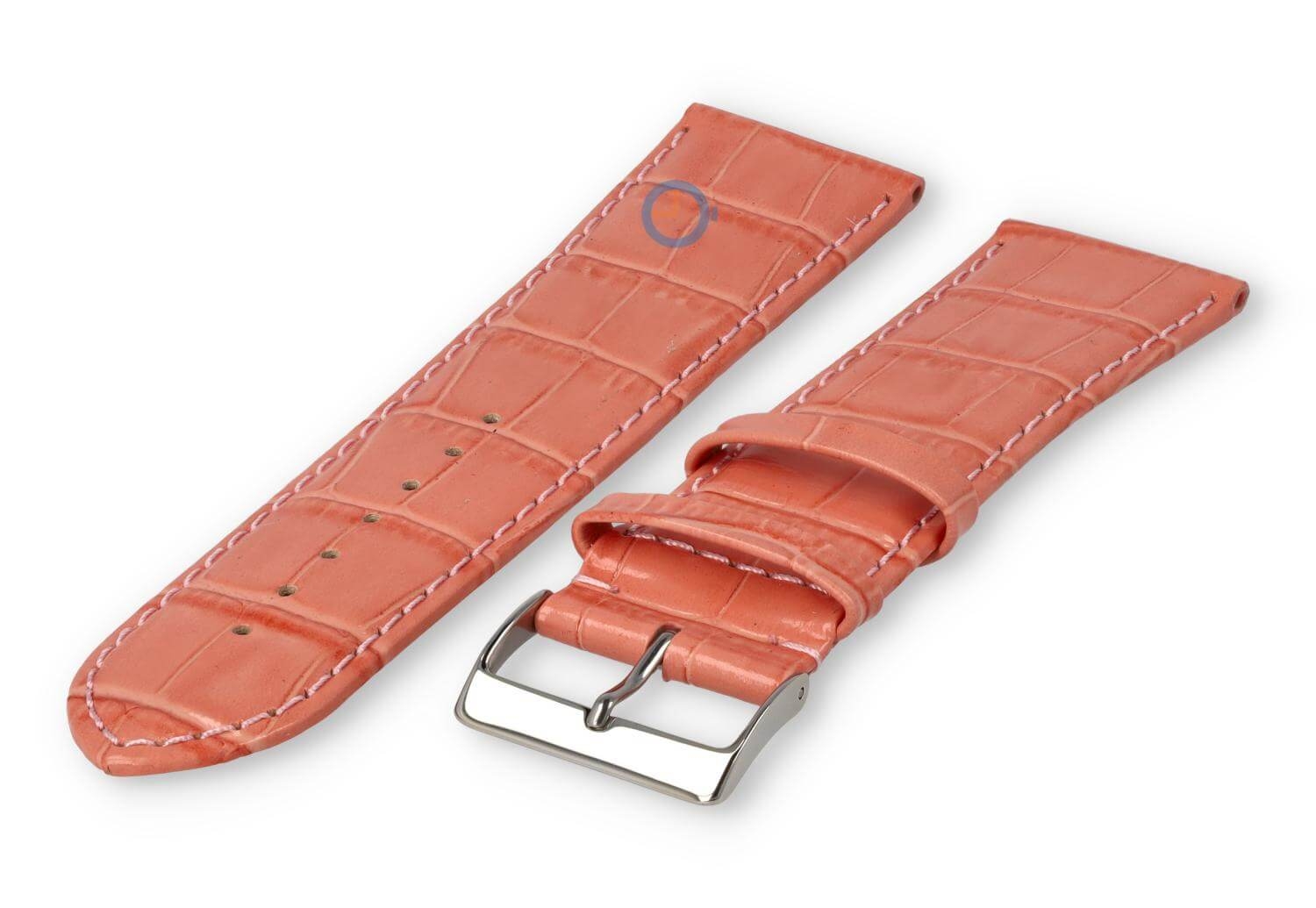 XL Uhrenarmband aus Kalbsleder - 26mm - Lachsrosa