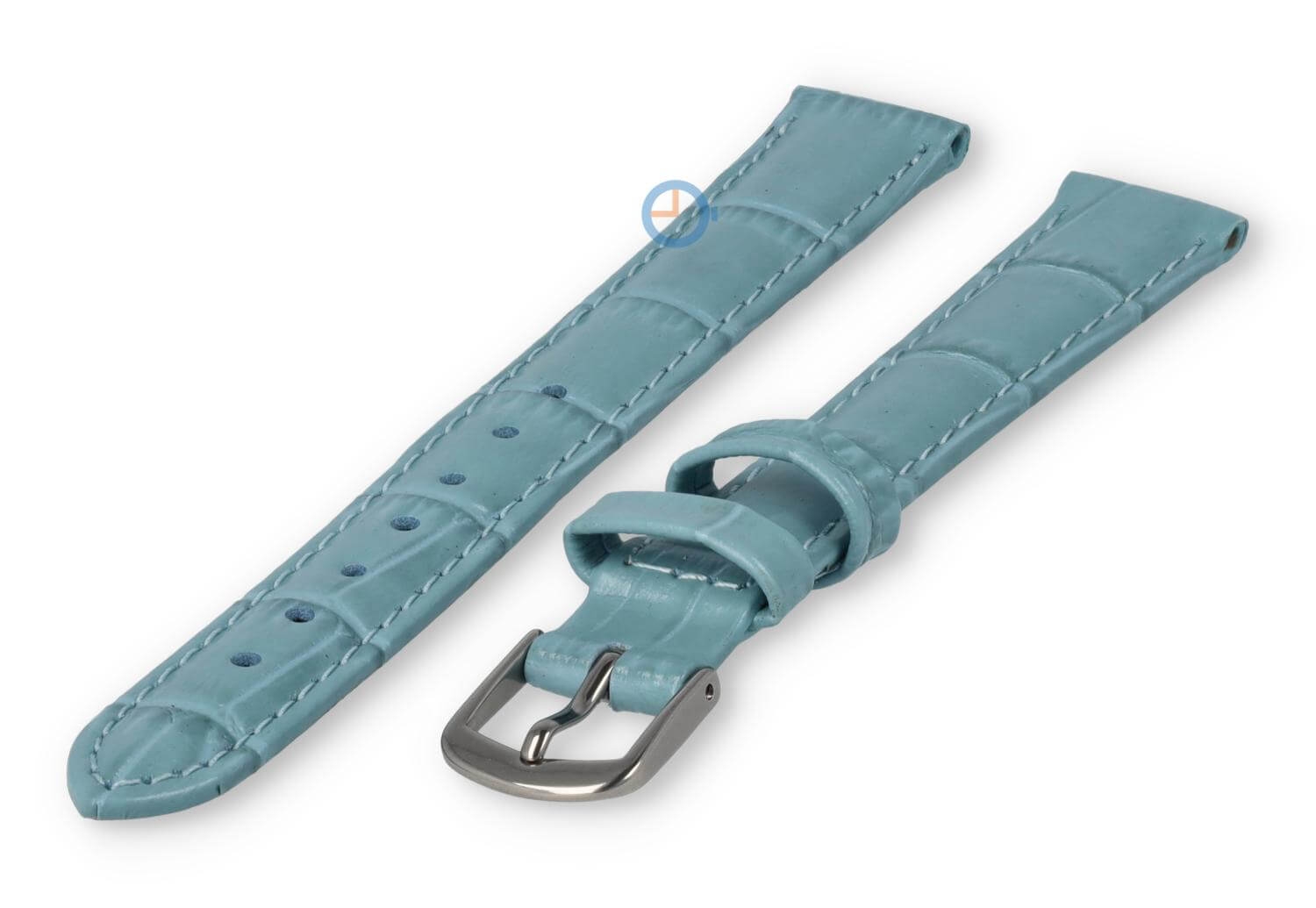 XL Uhrenarmband aus Leder - 14mm - eisblau