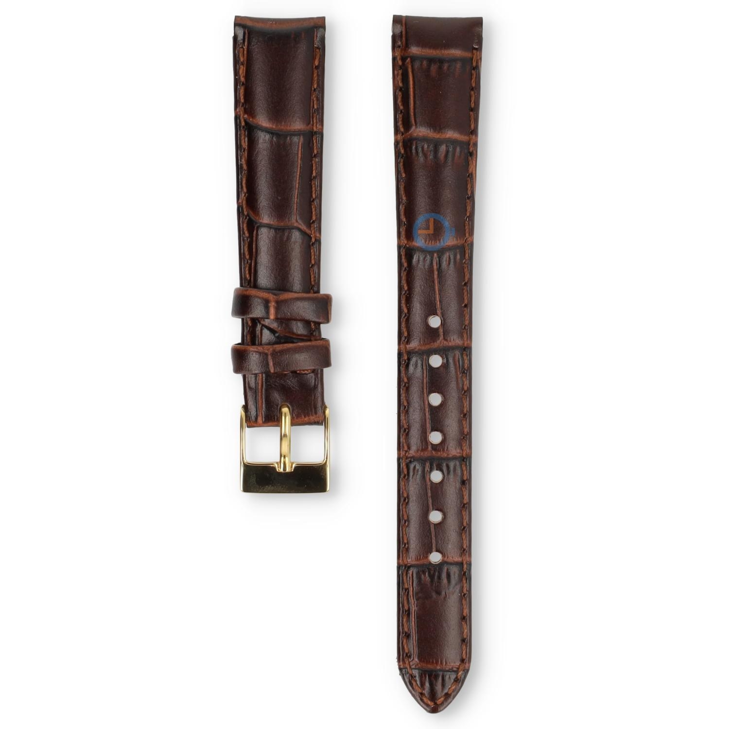 Universal 14mm braunes Leder Uhrenarmband - Pulsar