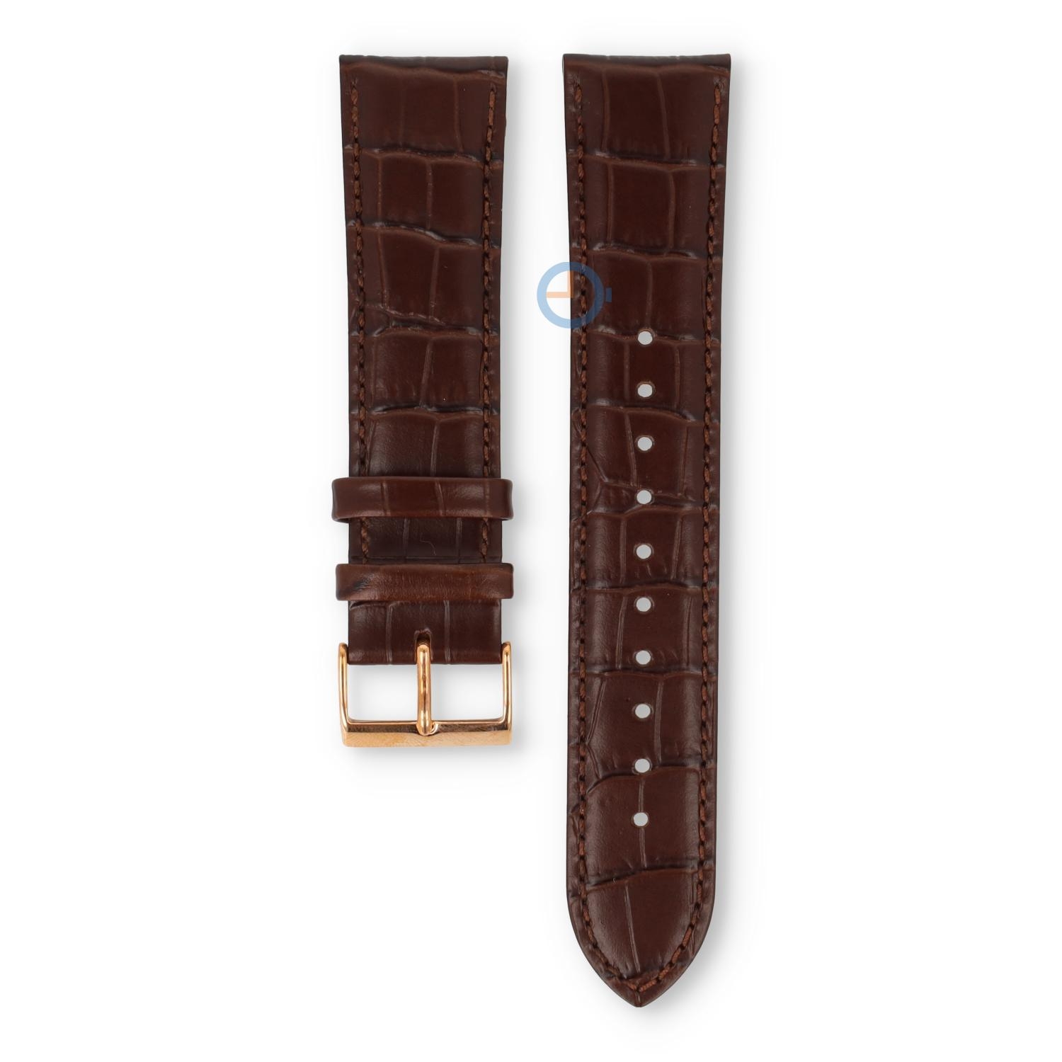 Hugo Boss 20mm Uhrenarmband - dunkelbraun Krokoleder