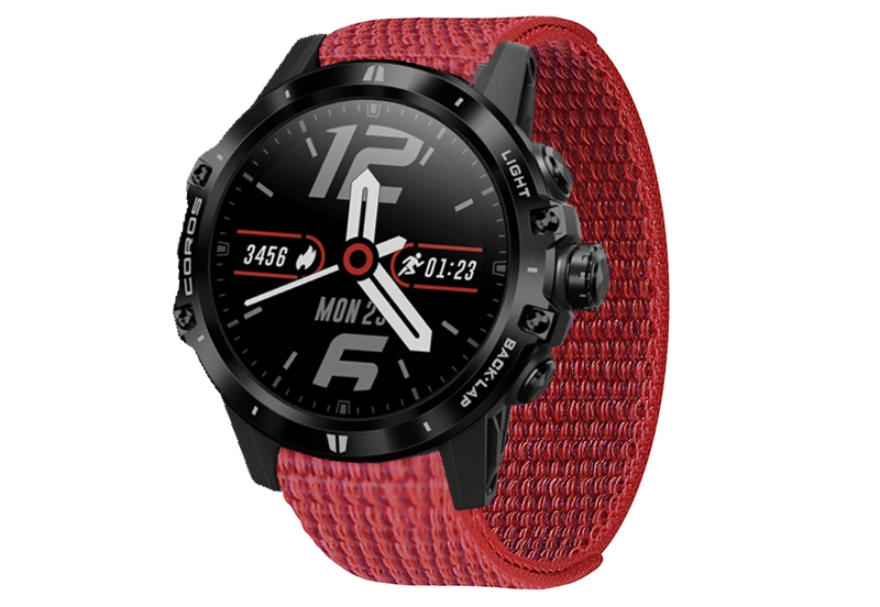 Nylon 26mm Uhrenarmband mit Klettverschluss - Rot