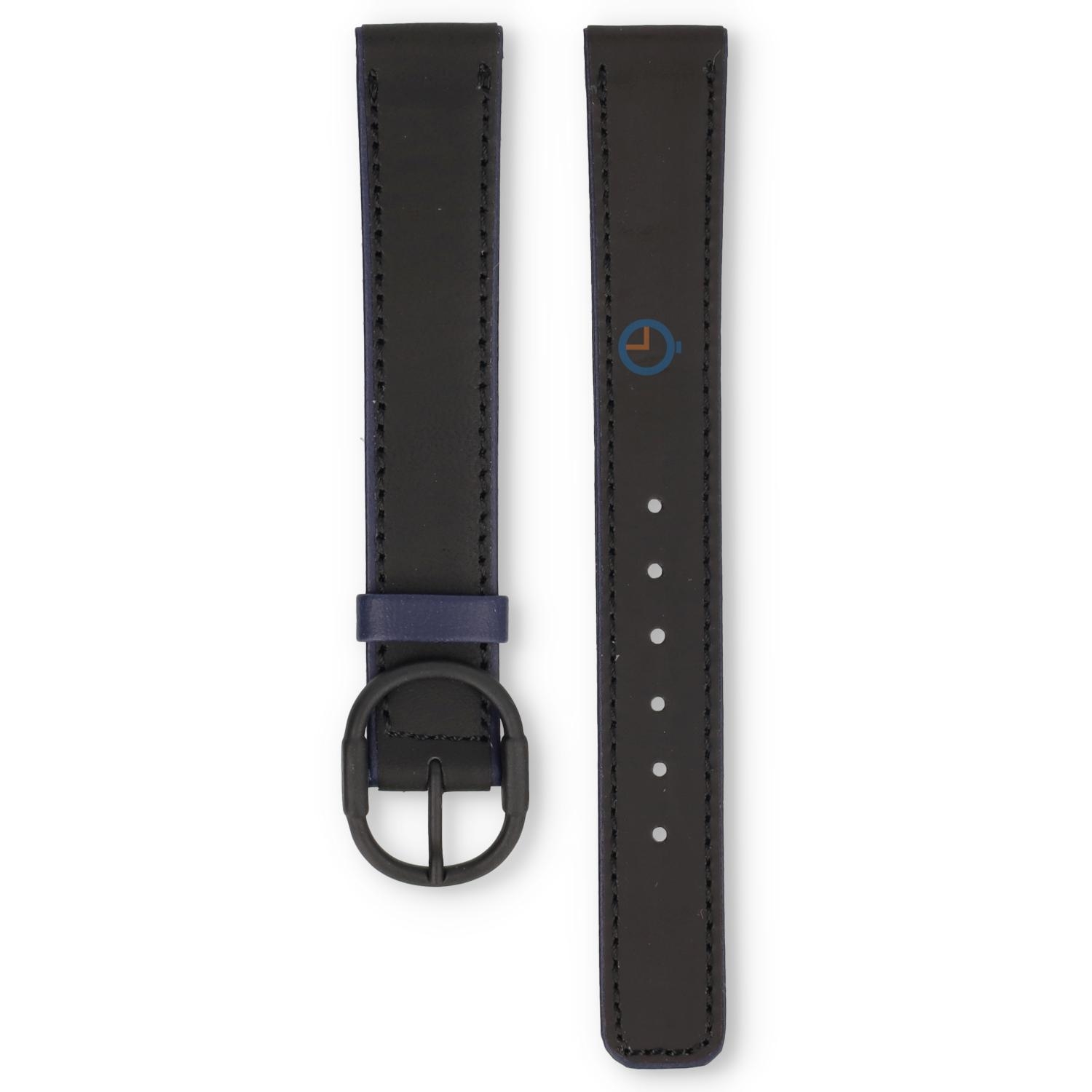 Universal 15mm schwarzes Leder Uhrenarmband - Seiko