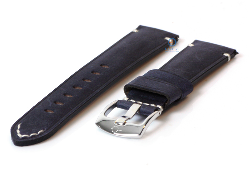 Vintage Uhrenarmband 20mm marineblau