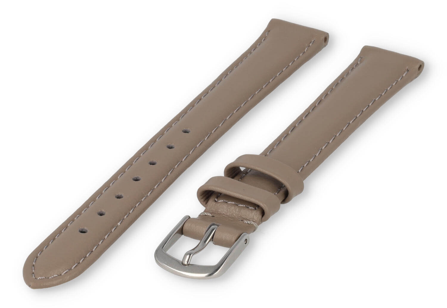 XL glatt Lederband - 14mm - taupe