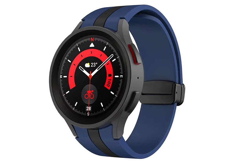 Samsung Galaxy Watch 5 Band - blau/schwarz - Magnetschließe
