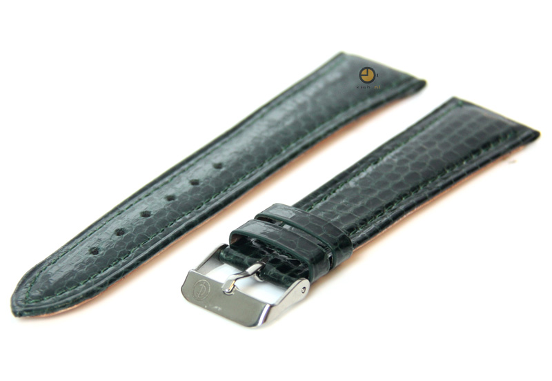 Uhrenarmband 20mm Grün echtes Schlangenleder