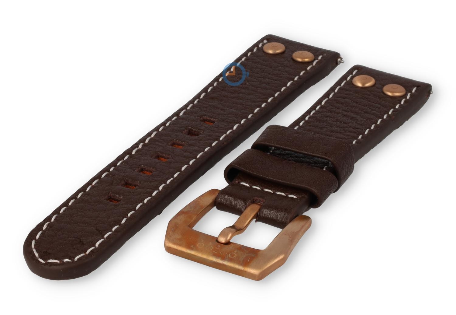 Oozoo Uhrenarmband 22mm Braun Leder