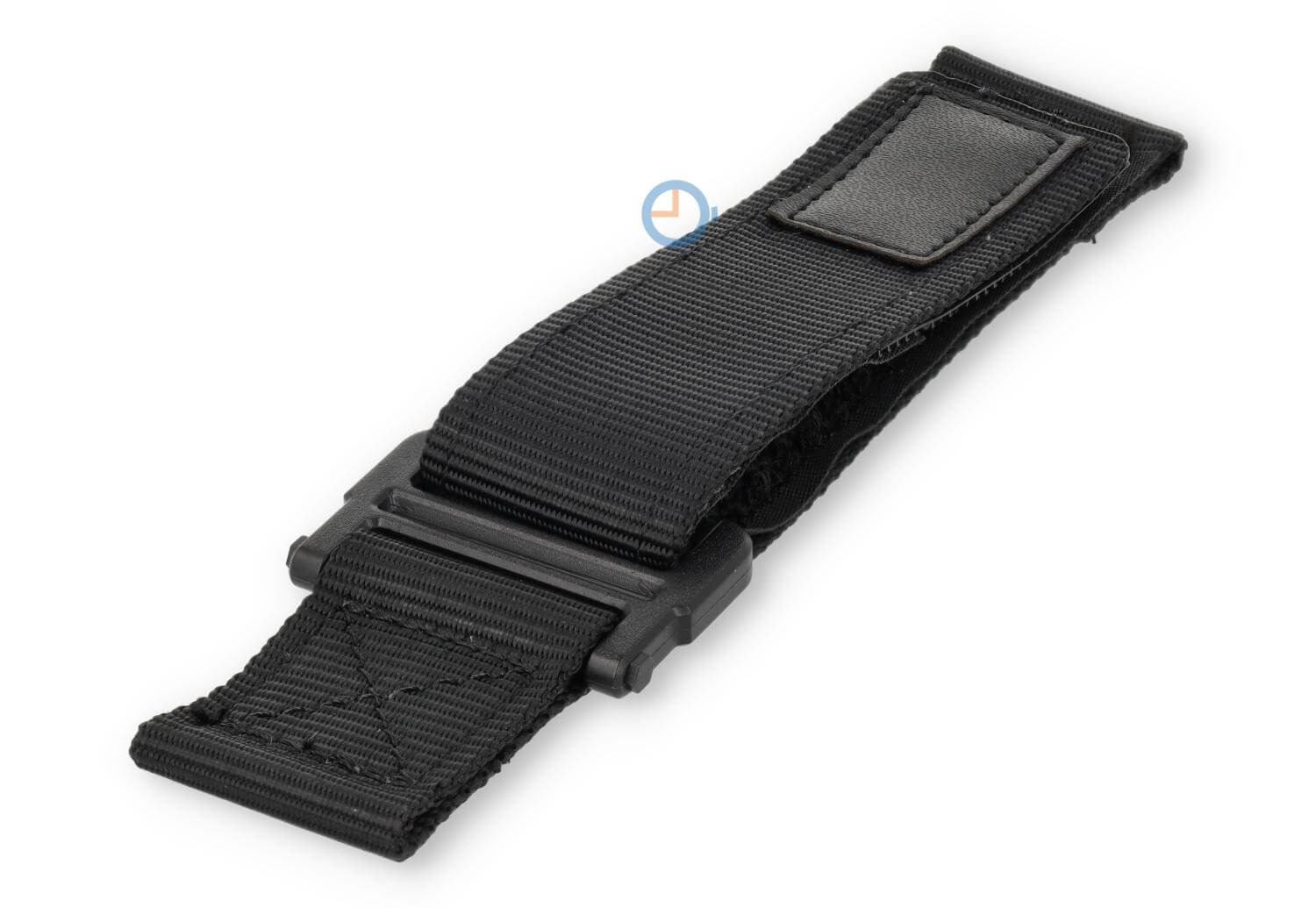 Nylon Uhrenarmband 22mm Schwarz - Klettverschluss