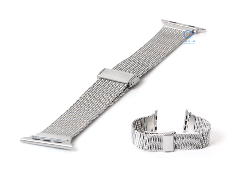 Ersatzarmband für Apple watch Edelstahl Mailänder silber (42mm)