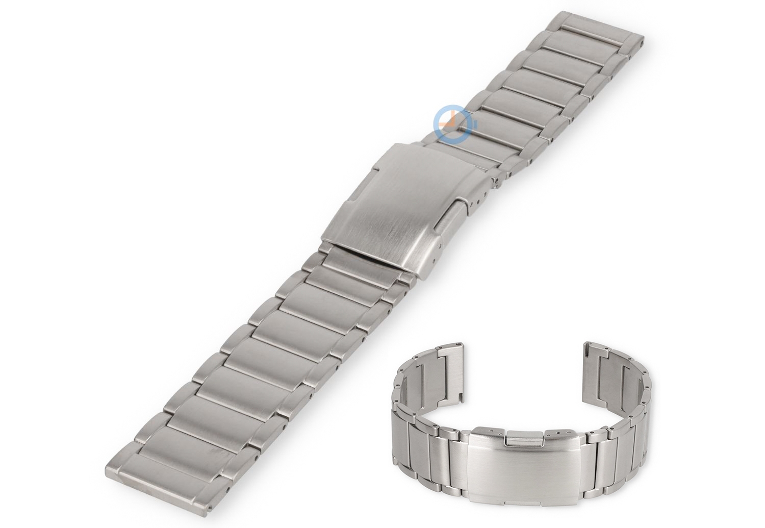 22mm Titan Uhrenarmband mit Quick-Switch - silber