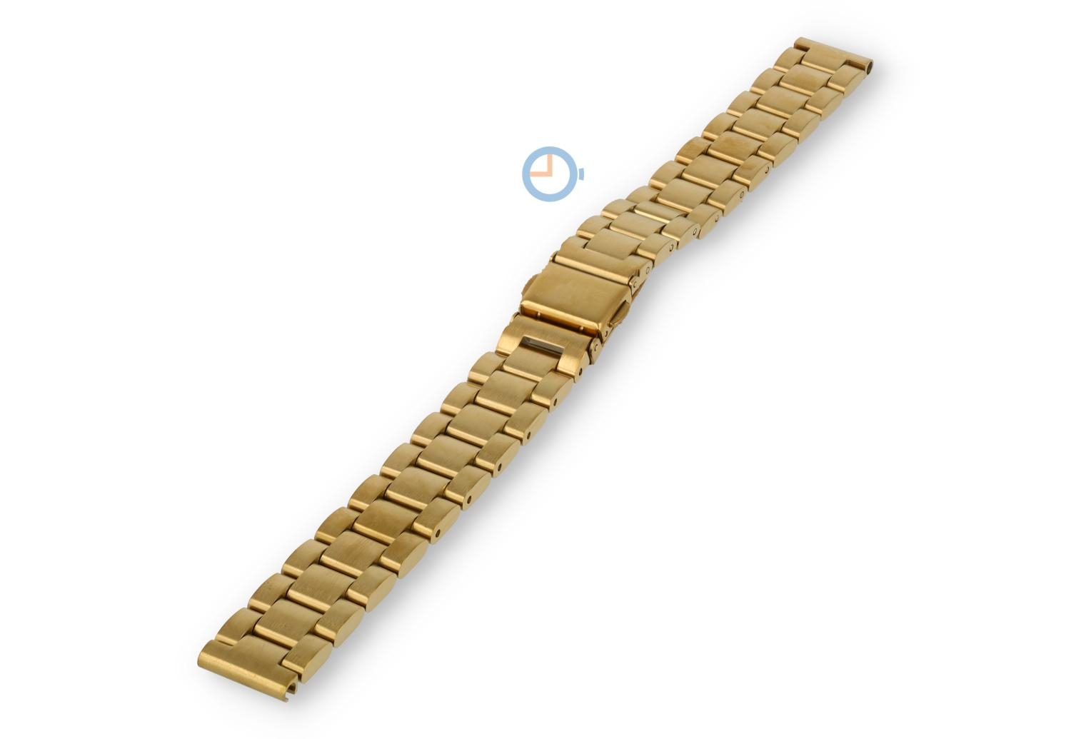 14mm Stahl Glieder Band matt - gold