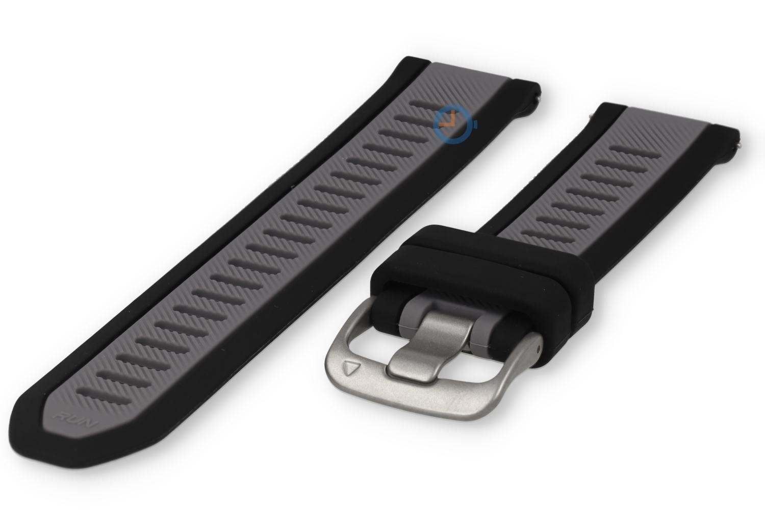 20mm Uhrenarmband Garmin Forerunner 165 - schwarz/grau