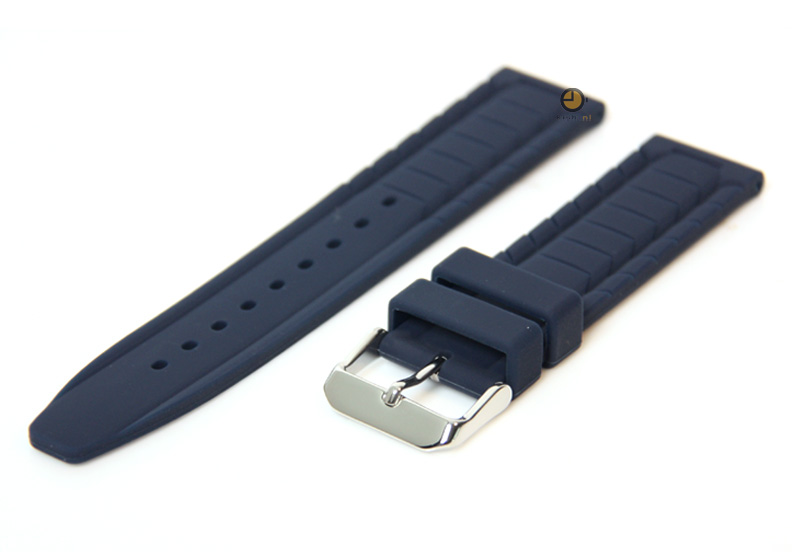 Uhrenarmband 18mm Blau Kautschuk
